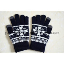 Strick Acryl Warm Jacquard Magic Touch Screen Handschuhe / Fäustlinge